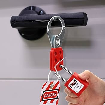 WUWEOT Electrical Lockout Tagout Kit, Hasps Set, Clamp on